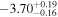 $-{3.70}_{-0.16}^{+0.19}$
