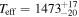 ${T}_{\mathrm{eff}}={1473}_{-20}^{+17}$