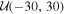 ${ \mathcal U }(-30,30)$