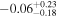 $-{0.06}_{-0.18}^{+0.23}$