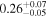 ${0.26}_{-0.05}^{+0.07}$