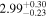 ${2.99}_{-0.23}^{+0.30}$