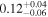 ${0.12}_{-0.06}^{+0.04}$