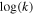 $\mathrm{log}(k)$
