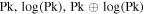 $\mathrm{Pk},\mathrm{log}(\mathrm{Pk}),\mathrm{Pk}\oplus \mathrm{log}(\mathrm{Pk})$
