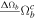 $\tfrac{{\rm{\Delta }}{{\rm{\Omega }}}_{b}}{}{{\rm{\Omega }}}_{b}^{c}$