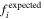 ${f}_{i}^{\mathrm{expected}}$
