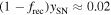 $(1-{f}_{\mathrm{rec}}){y}_{\mathrm{SN}}\approx 0.02$