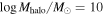 $\mathrm{log}{M}_{\mathrm{halo}}/{M}_{\odot }=10$