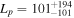 ${L}_{p}={101}_{-101}^{+194}$