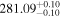 ${281.09}_{-0.10}^{+0.10}$