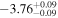 $-{3.76}_{-0.09}^{+0.09}$
