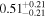 ${0.51}_{-0.21}^{+0.21}$