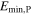${E}_{\min ,{\rm{P}}}$