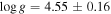$\mathrm{log}g=4.55\pm 0.16$