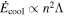 ${\dot{E}}_{\mathrm{cool}}\propto {n}^{2}{\rm{\Lambda }}$