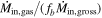 ${\dot{M}}_{\mathrm{in},\mathrm{gas}}/({f}_{b}{\dot{M}}_{\mathrm{in},\mathrm{gross}})$