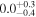 ${0.0}_{-0.4}^{+0.3}$