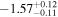 $-{1.57}_{-0.11}^{+0.12}$