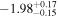 $-{1.98}_{-0.15}^{+0.17}$