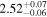 ${2.52}_{-0.06}^{+0.07}$