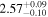 ${2.57}_{-0.10}^{+0.09}$
