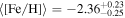 $\langle {\rm{[Fe/H]}}\rangle =-{2.36}_{-0.25}^{+0.23}$