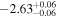 $-{2.63}_{-0.06}^{+0.06}$