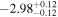 $-{2.98}_{-0.12}^{+0.12}$