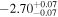 $-{2.70}_{-0.07}^{+0.07}$