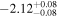 $-{2.12}_{-0.08}^{+0.08}$
