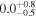 ${0.0}_{-0.5}^{+0.8}$