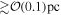 $\gtrsim { \mathcal O }(0.1)\mathrm{pc}$