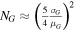 ${N}_{G}\approx {\left(\tfrac{5}{4}\tfrac{{\sigma }_{G}}{{\mu }_{G}}\right)}^{2}$