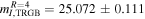 ${m}_{I,\mathrm{TRGB}}^{R=4}=25.072\pm 0.111$