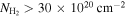 ${N}_{{{\rm{H}}}_{2}}\gt 30\times {10}^{20}\,{\mathrm{cm}}^{-2}$