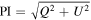 ${\rm{PI}}=\sqrt{{Q}^{2}+{U}^{2}}$