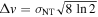 ${\rm{\Delta }}v={\sigma }_{\mathrm{NT}}\sqrt{8\ \mathrm{ln}2}$