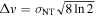 ${\rm{\Delta }}v={\sigma }_{\mathrm{NT}}\sqrt{8\mathrm{ln}2}$