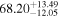 ${68.20}_{-12.05}^{+13.49}$
