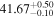 ${41.67}_{-0.10}^{+0.50}$