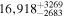 $16,{918}_{-2683}^{+3269}$