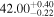 ${42.00}_{-0.22}^{+0.40}$