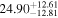 ${24.90}_{-12.81}^{+12.61}$