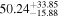 ${50.24}_{-15.88}^{+33.85}$