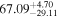 ${67.09}_{-29.11}^{+4.70}$