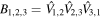 ${B}_{1,2,3}={\hat{V}}_{1,2}{\hat{V}}_{2,3}{\hat{V}}_{3,1}$