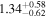$1.3{4}_{-0.62}^{+0.58}$