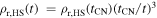 ${\rho }_{{\rm{r}},{\rm{HS}}}(t)\,={\rho }_{{\rm{r}},{\rm{HS}}}({t}_{{\rm{CN}}}){({t}_{{\rm{CN}}}/t)}^{3}$