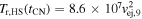 ${T}_{{\rm{r}},{\rm{HS}}}({t}_{{\rm{CN}}})=8.6\times 1{0}^{7}{v}_{{\rm{ej}},{\rm{9}}}^{2}$